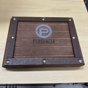 Plasencia Wood Embellished Hinged Lift Top Cigar Box